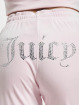 Juicy Couture Pantalón deportivo Tina Velour Track Diamant Branding rosa