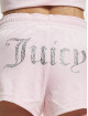 Juicy Couture shorts Tamia Velour Track Diamant Branding rose