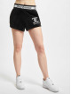 Juicy Couture Shorts Velour Stripe Short With Rib Waistband schwarz