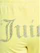 Juicy Couture Spodnie do joggingu Velour Track Pants With Diamante Branding zólty