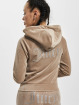 Juicy Couture Zip Hoodie Madison Classic Velour Juicy Logo braun