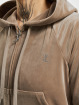 Juicy Couture Zip Hoodie Madison Classic Velour Juicy Logo braun