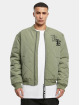 Karl Kani Bomberjacke OG Old English Quilted grün