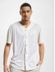 Karl Kani Camicia OG Block Pinstripe Baseball bianco