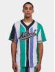 Karl Kani Camicia Varsity Striped Baseball verde