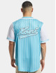 Karl Kani Camisa Varsity Block Pinstripe Baseball azul