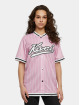 Karl Kani Camisa Varsity Pinstripe Baseball fucsia