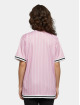 Karl Kani Camisa Varsity Pinstripe Baseball fucsia