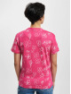 Karl Kani Camiseta Signature Flower fucsia