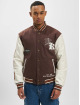 Karl Kani Chaqueta de béisbol Old English Block College marrón