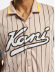 Karl Kani Chemise Pinstripe Baseball beige