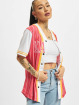 Karl Kani Chemise Block Pinstripe Baseball magenta