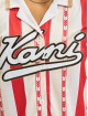 Karl Kani Chemise Block Stripe Baseball rouge