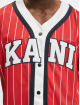 Karl Kani Chemise Serif Pinstripe Baseball rouge