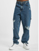 Karl Kani Dżinsy straight fit Retro Workwear Distressed niebieski