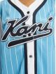 Karl Kani Hemd Block Pinstripe Baseball blau