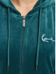 Karl Kani Hoodies con zip Chest Signature Velvet verde