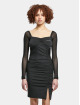 Karl Kani jurk Small Retro Satin Long zwart