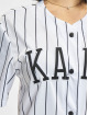 Karl Kani Kleid College Pinstripe Baseball weiß
