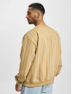 Karl Kani Maglia Small Signature Pinstripe Crew beige