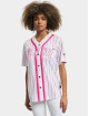 Karl Kani overhemd Woven Signature Old English Baseball wit