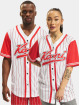 Karl Kani overhemd Block Pinstripe Baseball wit