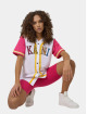 Karl Kani overhemd College Block Baseball wit