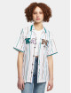 Karl Kani overhemd Retro Pinstripe Baseball wit