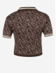 Karl Kani poloshirt Chest Signature Logo Knit bruin