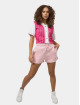 Karl Kani Shirt Chest Signature Pinstripe Baseball pink