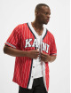 Karl Kani Shirt Serif Pinstripe Baseball red