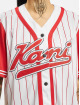 Karl Kani Shirt Block Pinstripe Baseball white