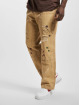Karl Kani Straight fit jeans Paintsplatter beige