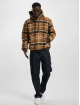 Karl Kani Sudadera Metal Signature Teddy Check marrón