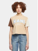 Karl Kani T-paidat Serif Crop Block beige