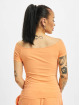 Karl Kani T-shirt Small Signature Off Shoulder arancio