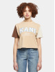 Karl Kani T-Shirt Serif Crop Block beige
