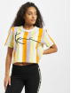 Karl Kani T-shirt Kk Signature Stripe Crop Wide bianco