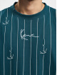 Karl Kani t-shirt Small Signature Logo Pinstripe blauw