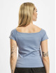 Karl Kani T-Shirt Small Signature Off Shoulder bleu