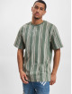 Karl Kani t-shirt Small Signature Striped groen