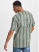 Karl Kani t-shirt Small Signature Striped groen