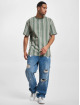 Karl Kani t-shirt Small Signature Striped groen