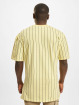 Karl Kani T-Shirt Signature Washed Pinstripe jaune