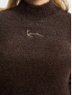 Karl Kani T-Shirt manches longues Small Signature Hairy Knit brun