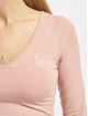 Karl Kani T-Shirt manches longues Small Signature rose