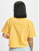 Karl Kani t-shirt Signature Crop Pinstripe oranje