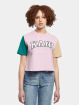 Karl Kani t-shirt Serif Crop Block pink