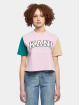 Karl Kani t-shirt Serif Crop Block pink