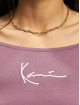 Karl Kani T-Shirt Small Signature Off Shoulder Crop pourpre